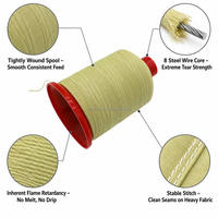 0,3 mm hochtemperaturbeständiger Aramid-Nähfaden aus Edelstahl 304, feuerfeste Kabeldeckenverstärkung, Rohmaterial