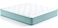 Matelas à ressorts ensachés vert clair avec bordure, matelas compressible enroulable pour la maison, les gîtes et les hôtels