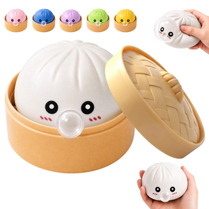 Juguete Antiestrés de Peluche con Forma de Bollo al Vapor, Suave, Elástico, No Pegajoso, Realista, Tipo Comida, para Descomprimir, Hecho en Zhejiang - Product Image 1