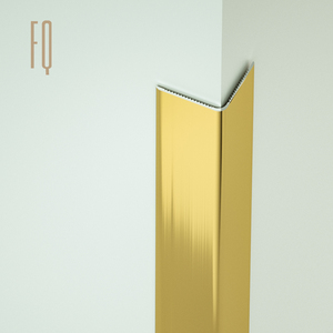 하이 퀄리티 광택 골드 1mm 현대 T-슬롯 프로필 알루미늄 타일 트림 금속 T 자형 전환 스트립 외부 바닥 가장자리 - Product Image 4
