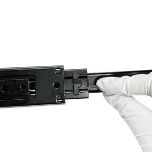 Toptan 3 kat hidrolik yumuşak yakın tampon çekmece kızakları mobilya donanım için çekmece rayı koşucular raylar kılavuzu - Product Image 4