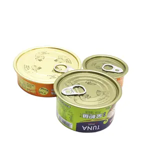 100 мл 100 г олова упаковка для пищевых продуктов с круглым металлическим кольцом жестяная коробка тунец консервы упаковка TC-A12