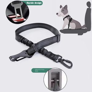 Venta al por mayor logotipo personalizado ajustable perro Correa cinturón de seguridad del <span class=keywords><strong>coche</strong></span> mascota seguridad <span class=keywords><strong>coche</strong></span> Correa - Product Image 2
