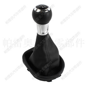 Pareo - Funda de cuero para palanca de cambios de coche, 5 velocidades, color negro con letras blancas, para Volkswagen Caddy Audi R32 - Product Image 4