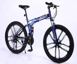 Fornecimento de fábrica 26 polegadas 21/24/27 velocidade duplo freio a disco dobrável mountain bike bicicleta dobrável bike suspensão garfo