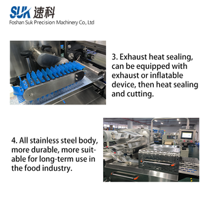 Machine d'emballage automatique à oreiller horizontal à bon prix pour sacs de boulangerie Type de film d'emballage alimentaire en rouleau <span class=keywords><strong>danois</strong></span> pour pain burger - Product Image 4