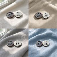 Bouton circulaire personnalisé à motifs en nacre avec bouton en coquille ronde et bord fin Tarot six trous, teinture grise pour cheveux