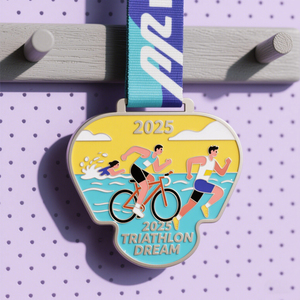 Medallas Deportivas Personalizadas de Metal, Diseño Moderno y Antiguo, en Oro y Plata, para Maratón y Ciclismo, Fabricante - Product Image 1