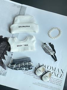 팝마트 라부부 옷 17cm 인형 미포함 봉제 인형 옷 애니메이션 귀여운 피규어 인형 오버롤 라부부 인형 의상 - Product Image 5