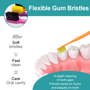 Vente en gros de brosse à dents en plastique nano jetable à manche transparent pour enfants avec logo - Product Image 2