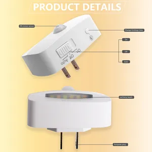 Portable Led Night Light Motion Sensor Lamp Bedroom EU/US Plug Sleeping Mini Bed Automatic <strong>Nightlight</strong> Warmer for Small Bedroom - Product Image 3