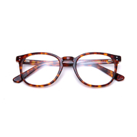 Lunettes de vue rondes japonaises faites à la main de haute qualité en acétate italien, monture noire avec charnières à rivets