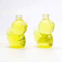 Bouteille en plastique transparente de 30ml Petit canard mignon Distributeur de voyage en plastique extrudé Distributeur de lotion cosmétique et de crème pour le visage