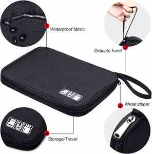 Custom Travel Electronics Organizer Portable <b>Cable</b> Organizer <b>Bag</b> for Storage Electronic Accessories - Product Image 4