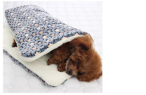 Tapis de <span class=keywords><strong>lit</strong></span> pour animaux de compagnie ultra doux et simple à 3 couches Fasnlon, réutilisable, anti-morsure, pour chiens et chats, couvertures portables. - Product Image 3