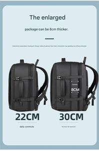 Sac à dos de voyage personnalisé avec logo, extensible, unisexe, fermeture éclair, sac à dos pour ordinateur portable avec poche à chaussures - Product Image 3
