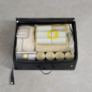 Foldable Portable Waterproof <b>Cat</b> Litter <b>Box</b> With Lid Rectangle Black One Size For <b>Cats</b> And Dogs - Product Image 3