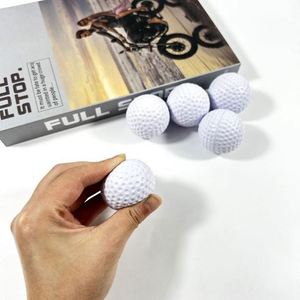 Balles anti-stress en PU rayées douces personnalisées pour mini-golf - 2,5 pouces - Anti-stress pour cadeaux et fêtes - Product Image 3