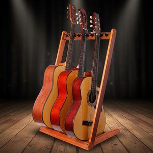 Espositore per Chitarre in Legno Personalizzato e Resistente, Supporto Verticale Multigruppo per Chitarre Folk, Elettriche, Acustiche, Bassi e Plettri - Product Image 1