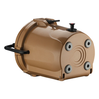 Seau isotherme rotomoulé écologique marron de 3,5 gallons en plastique LLDPE de qualité alimentaire pour la plage, la navigation de plaisance et le surf
