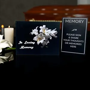 Fast Shipping Custom Memorial Condolence Funeral Guest Book Memory Celebration Of Life Guest Book