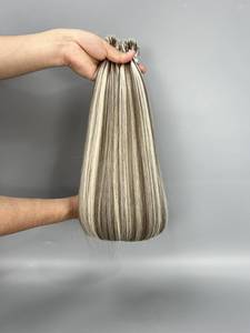 Alta calidad Remy doble dibujado queratina Bond Flat <span class=keywords><strong>U</strong></span> I Tip Factory Straight Loose Deep Wave Color teñido extensiones de cabello humano - Product Image 4