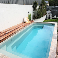 Piscine portable en fibre de verre avec revêtement FRP, structure en acier, modulaire et mobile pour la location en glamping