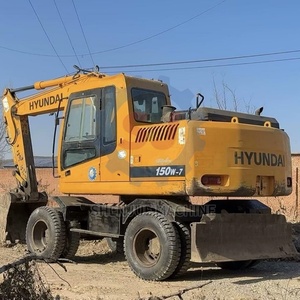 Excavatrice sur pneus Hyundai 150W-9 150-7 150 d'occasion importée de Corée, pour l'exploitation minière/la construction, avec de bonnes performances, en vente. - Product Image 1