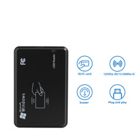 Lector inteligente NFC 125KHz 13,56 MHz compatible con Android RFID sin contacto Skimming USB lector de tarjetas de escritorio para control de acceso
