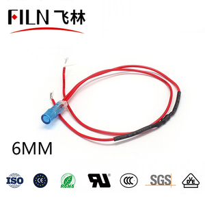 Filn <span class=keywords><strong>6mm</strong></span> 3V/6V/12V/24V nhựa chỉ số ánh sáng đèn đỏ IP67 đèn độc lập nghiên cứu và phát triển - Product Image 3