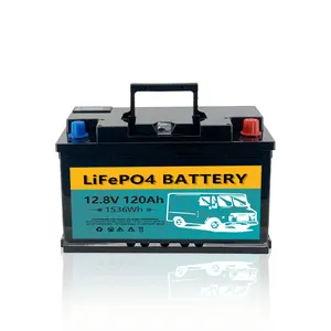 高CCA lifepo4 12V120ahリチウム鉄バッテリーBMS付きカースタートバッテリー