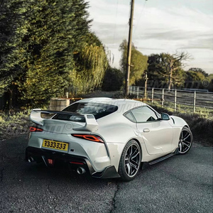 Pour Toyota Supra A90 2019-2020 Aileron de toit arrière en fibre de carbone de haute qualité, couvercle de coffre, style Streetfighter - Product Image 5