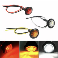 Feux latéraux ronds de 3/4 pouces à 3 LED pour camion, remorque, bateau, IP68, 12V 24V, étanches, feux de signalisation, feux tout-terrain