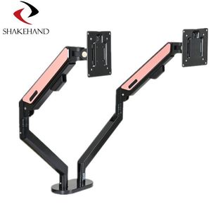 Support de bureau réglable pour deux écrans de 13 à 32 pouces avec pince – Produit en stock - Product Image 2
