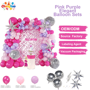 Kit de Guirnalda de Globos Desechables para Fiesta, 127 Piezas, Rosa Intenso, Rosa Claro, Decoración para Cumpleaños, Fiesta Vaquera, Venta al Por Mayor - Product Image 1