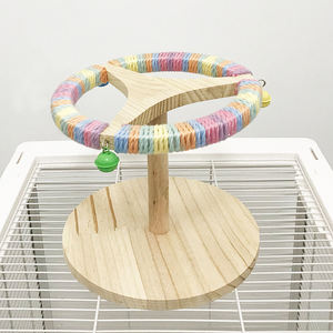 Rulman direksiyon ile doğal ahşap toptan eğitim papağan oyuncak - Product Image 2