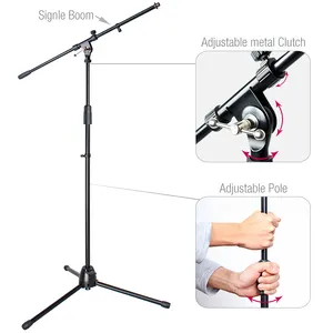 Manufacture professional adjustable floor tripod mic boom stand for microphone