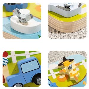 Banc d'outils en bois, jouets de construction, jouets STEM, pour enfants d'âge préscolaire de 3, 4, 5 ans, cadeau d'anniversaire pour garçon, boîte à outils pour enfants avec perceuse - Product Image 4