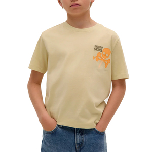 T-shirt solide et durable pour garçons en coton 100% de qualité, à manches courtes et silhouette classique, idéal pour un usage quotidien actif. - Product Image 4