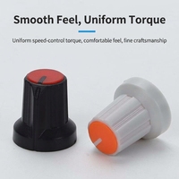 Kenop Potensiometer Amplifier Plastik Bentuk Bunga Plum 15X16mm, Gagang Saklar, Tutup Kenop Dua Warna