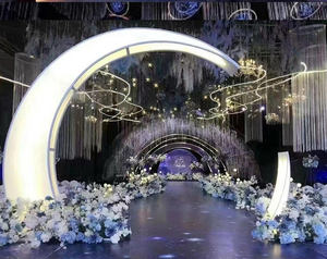 Nuovi oggetti di scena in ferro per matrimonio bagliore luna cielo stellato matrimonio fase T arco scena layout ornamenti decorativi - Product Image 1