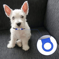 Benutzer definierte schwarze Edelstahl Silikon Pet Tracking Tags Halsband Graviert QR-Code Zier zubehör