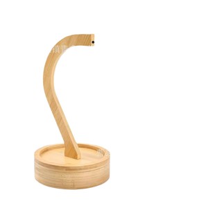 Wooden Banana <b>Shelf</b> Round Standing Type Space Saving Fruit Display Rack For Home <b>Desktop</b> Use - Product Image 1