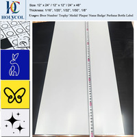 Plaques en acrylique pour gravure laser, 1/16'' d'épaisseur, 12x24'' (1'x2'), blanc/noir, feuilles en plastique ABS bicolores, deux couches, 4 pièces par boîte