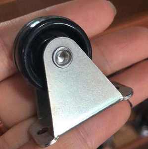 Mini Household Caster Wheels Schwarz Rigid-Caster-Räder 1 Zoll Möbel Caster Wheel - Product Image 1
