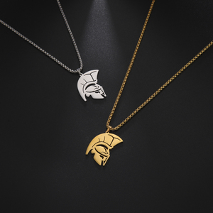 2021 Trend Spartan Warrior collana con ciondolo per donna uomo acciaio inossidabile placcato oro gioielli catena maglione regalo di natale - Product Image 2