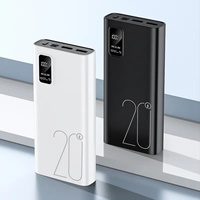 Batterie externe ultra-fine 20000mAh Li-Polymère avec logo personnalisé, charge rapide PD100W, en alliage d'aluminium, écran LED, certifiée CE