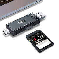 Lecteur de carte Mini Type C double emplacement pour cartes mémoire TF SD 2 To, adaptateur OTG pour DVR de voiture, caméra de surveillance, téléphone, Windows, Mac