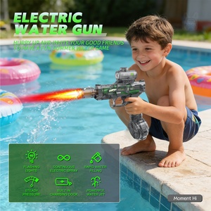 Nouveau style populaire : Jouets pistolets à eau électriques avec lumière clignotante, grande capacité, fonction <span class=keywords><strong>de</strong></span> tir continu entièrement automatique - Product Image 5