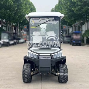 Carrito de Golf de Lujo Bicolor con Parabrisas Delantero Completo y Amortiguador, Carro Utilitario para Villa o Club de Campo - Product Image 6